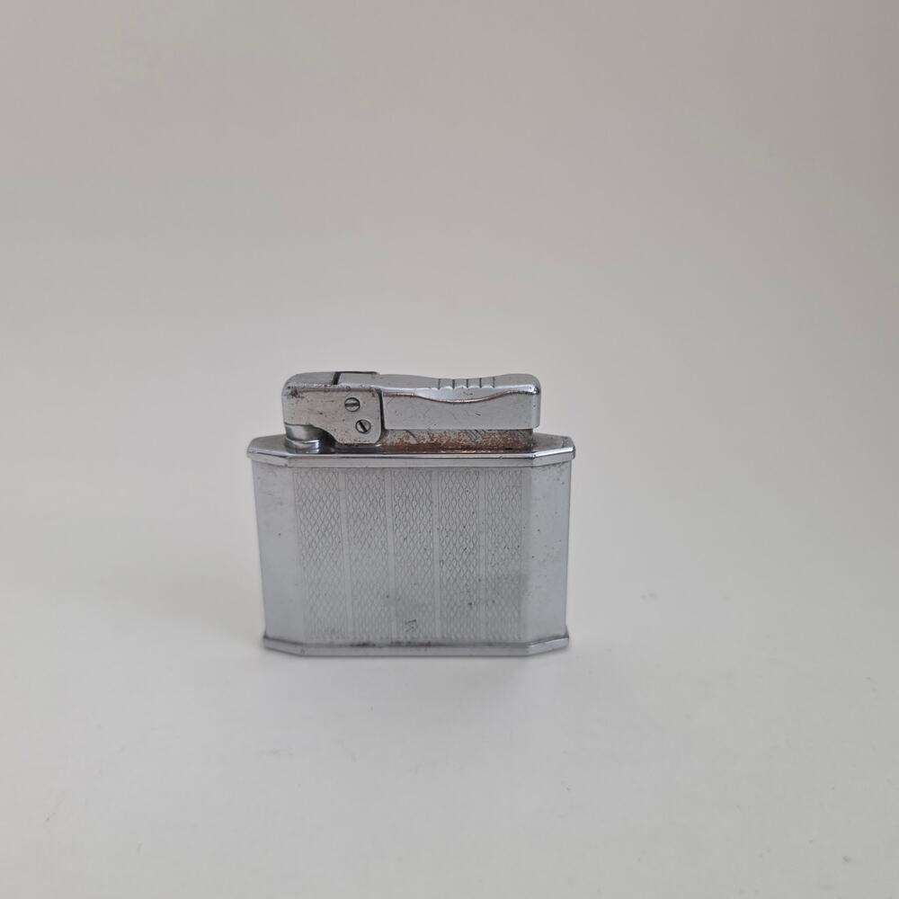 KBL Vintage Lighter Silver Metal Trench Style Flint Wheel